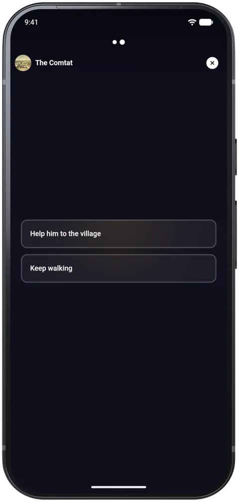 reTrek on Android: A story quest at a decision