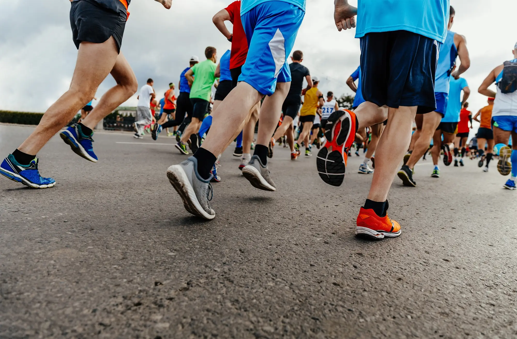 People running a race